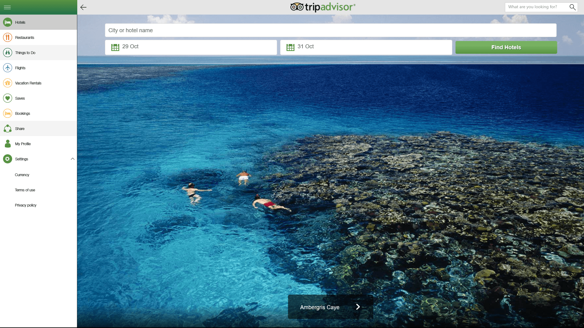 TripAdvisor for Windows 10