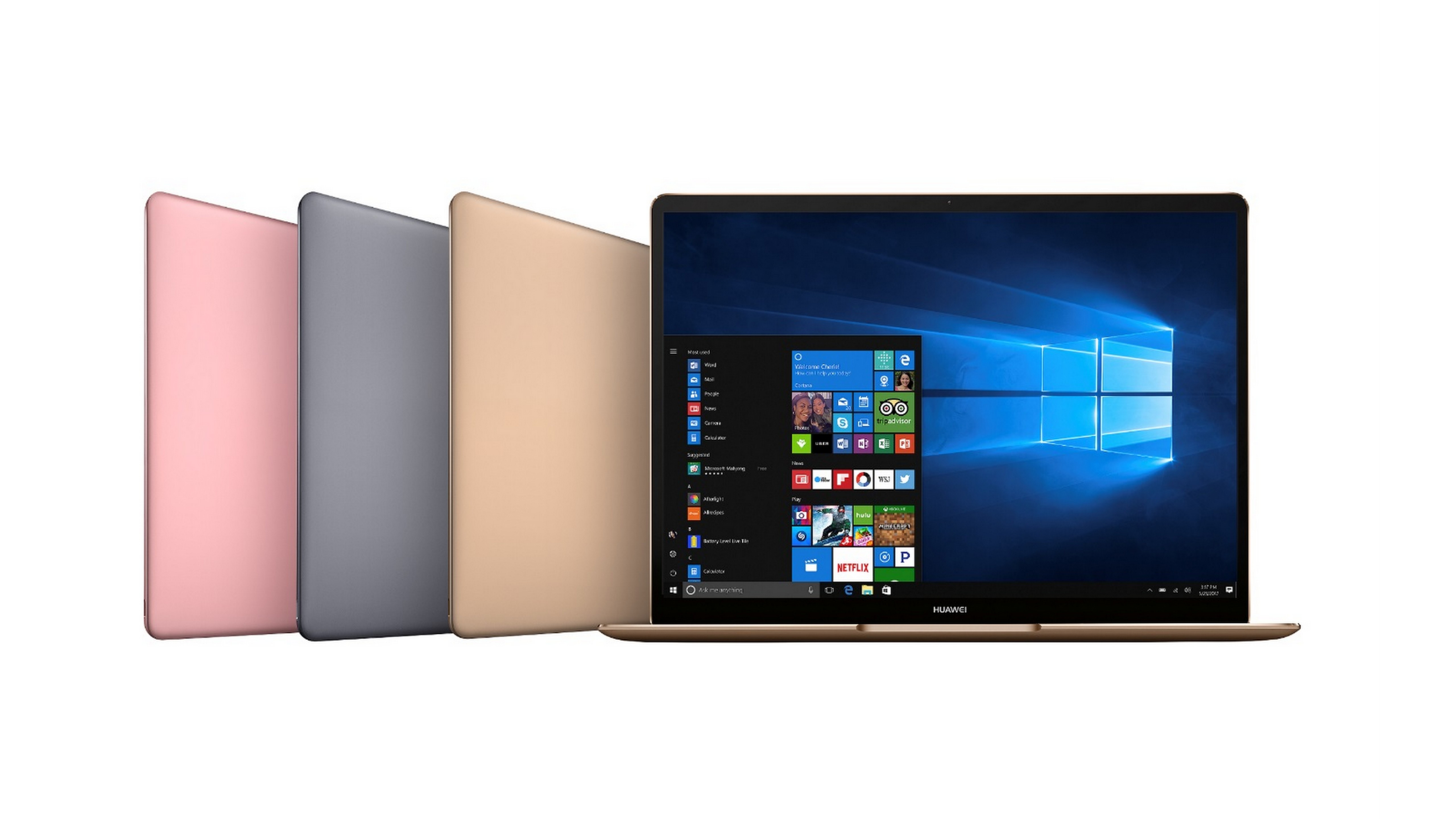 HUAWEI MateBook X with Windows 10 in a range of colors
