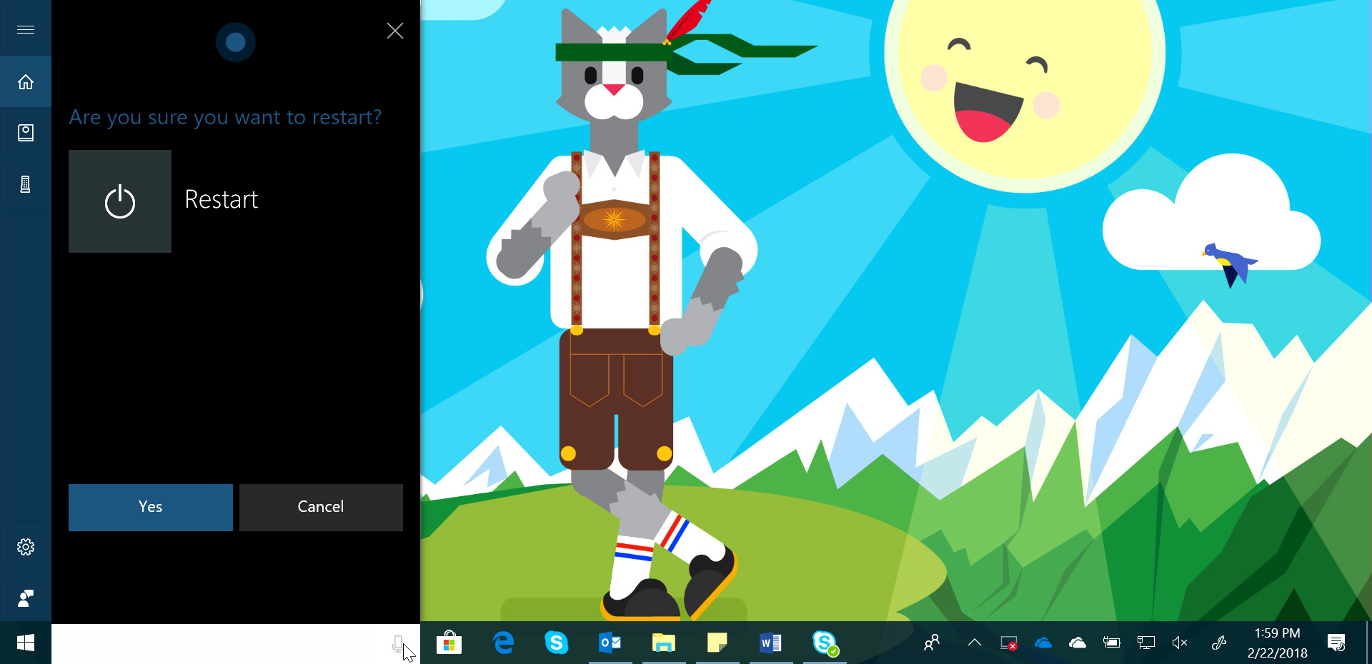 Ask Cortana to shut down your computer
