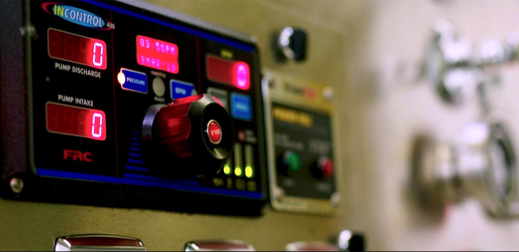 Fire truck control panel