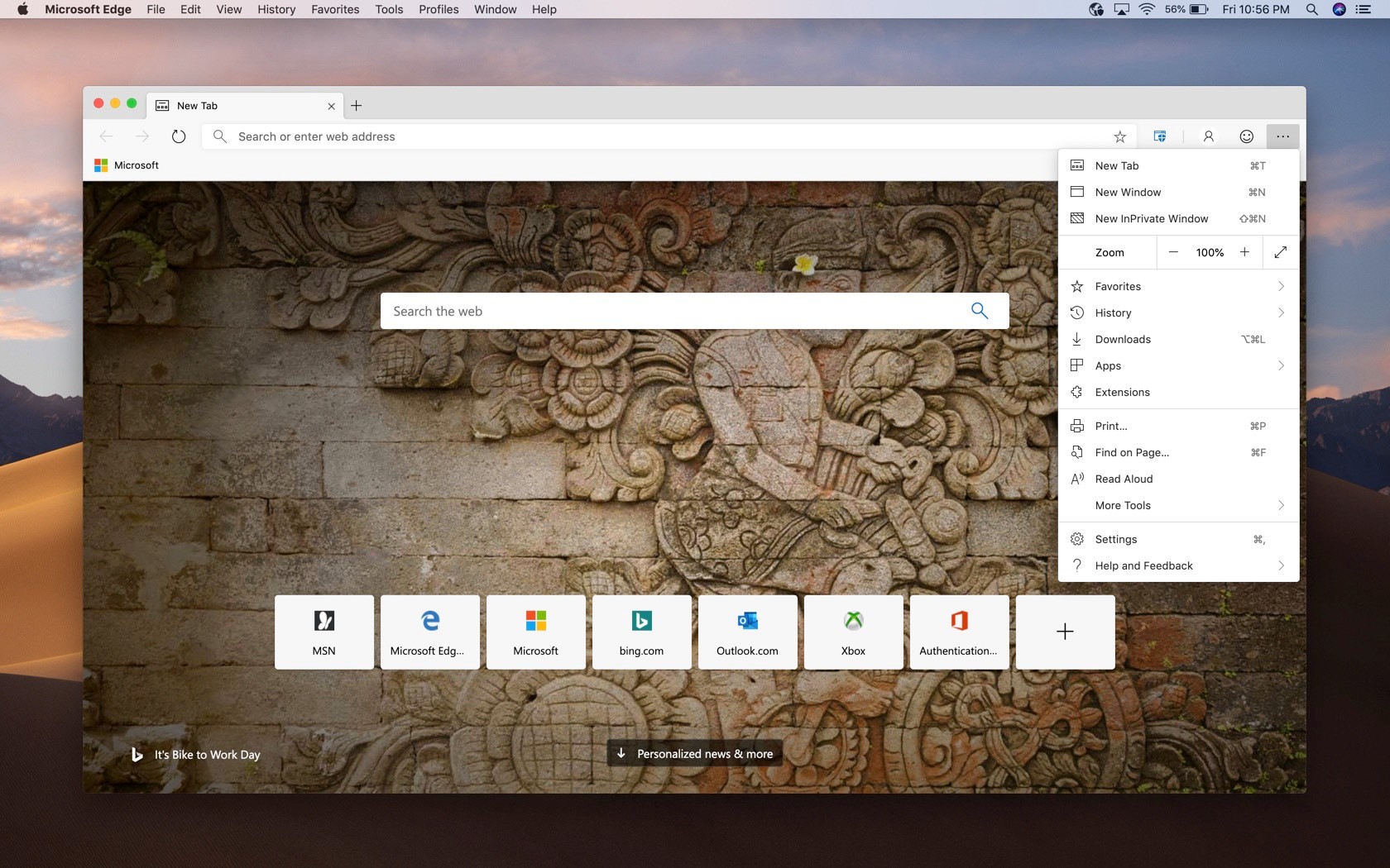 Screen capture showing Microsoft Edge running on macOS.