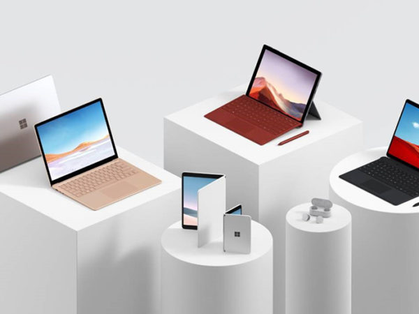 Surface products on pedestals