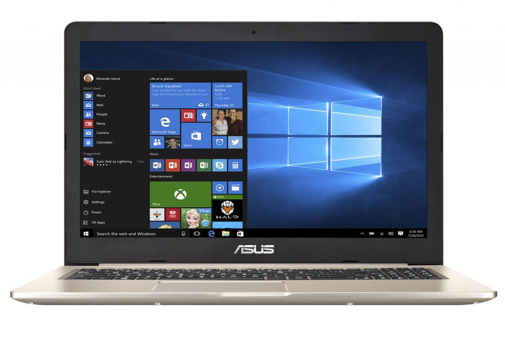 VivoBook Pro 15 (N580) под управлением Windows 10