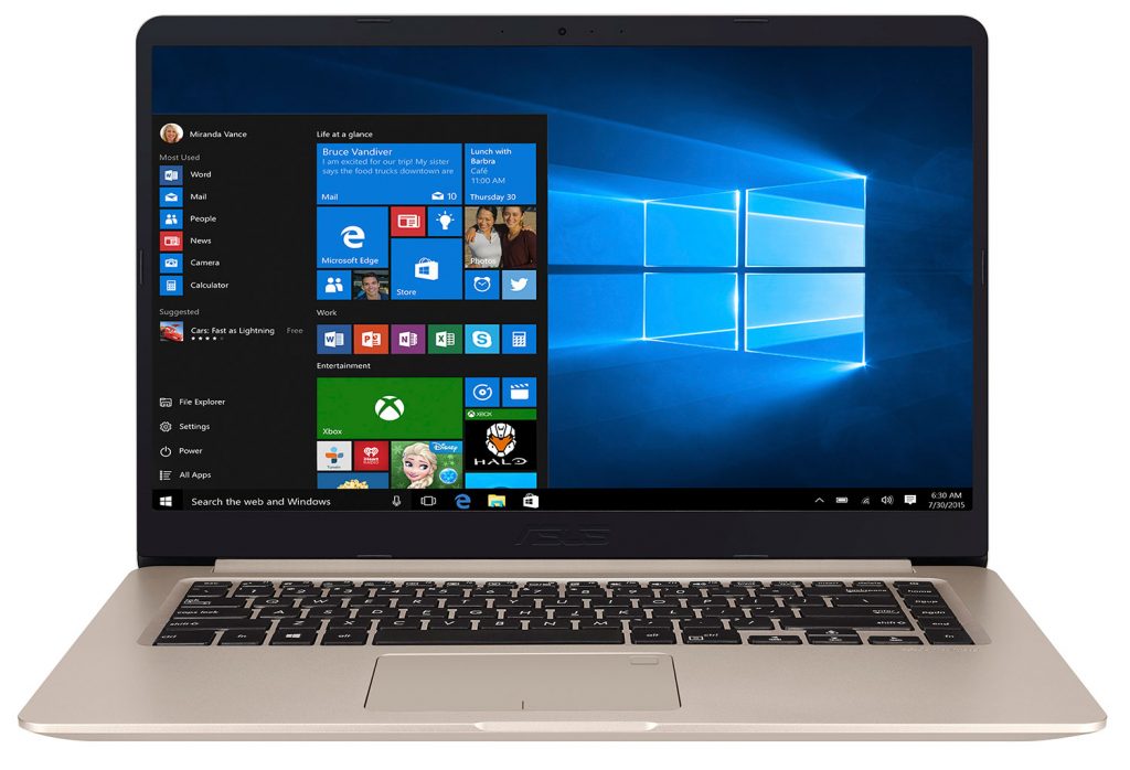 VivoBook S15 (S510) под управлением Windows 10