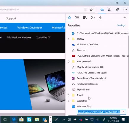 Советы по Windows 10 Tip: редактируйте URL в избранном