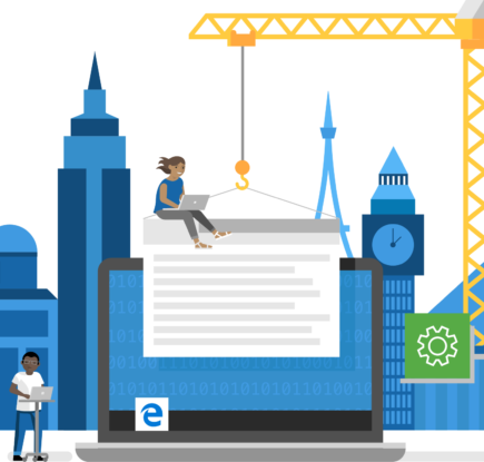 Заглавная иллюстрация к посту Предварительные сборки Microsoft Edge: следующий шаг на пути развития проектов с открытым исходным кодом