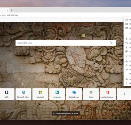 Снимок экрана Microsoft Edge для macOS