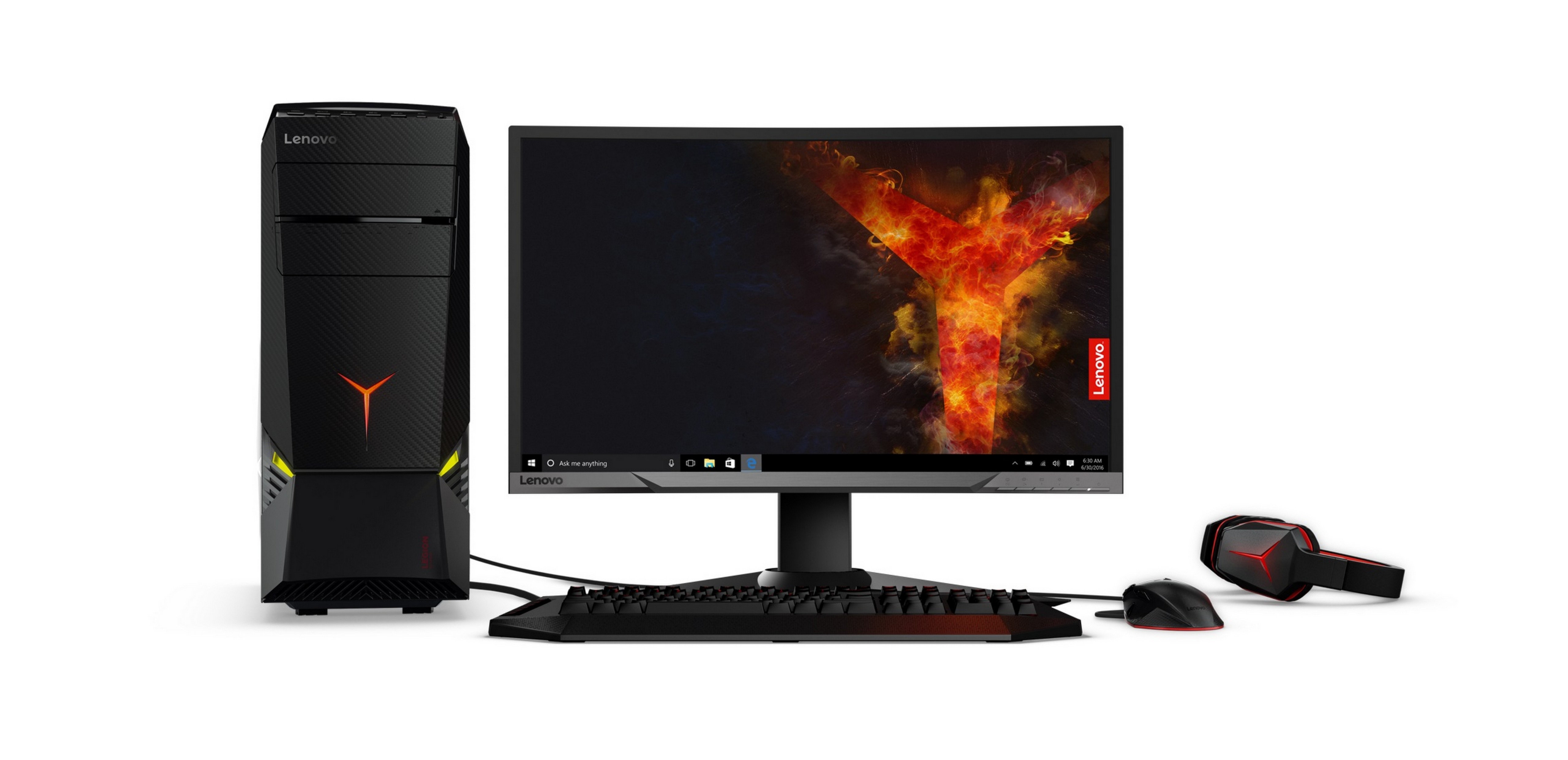 Lenovo Legion Y920 Tower with gaming monitor