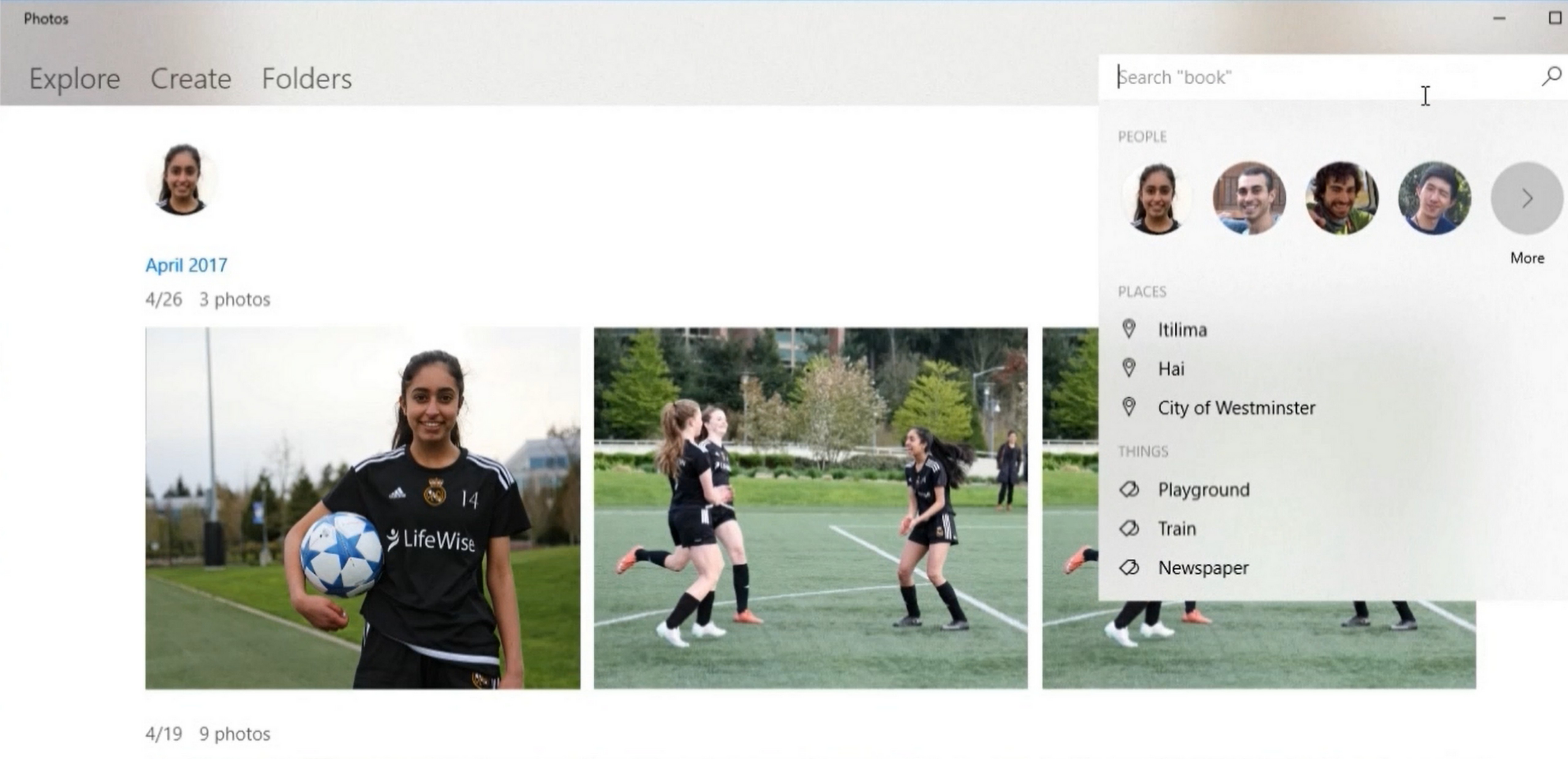 With the help of AI, we’ve also introduced an easy way to search by person, place, or thing.