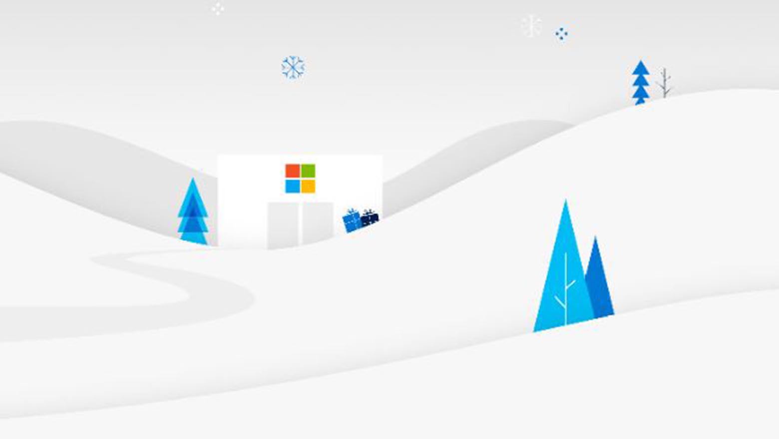 Microsoft Store winter graphic