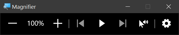Windows Magnifier controls