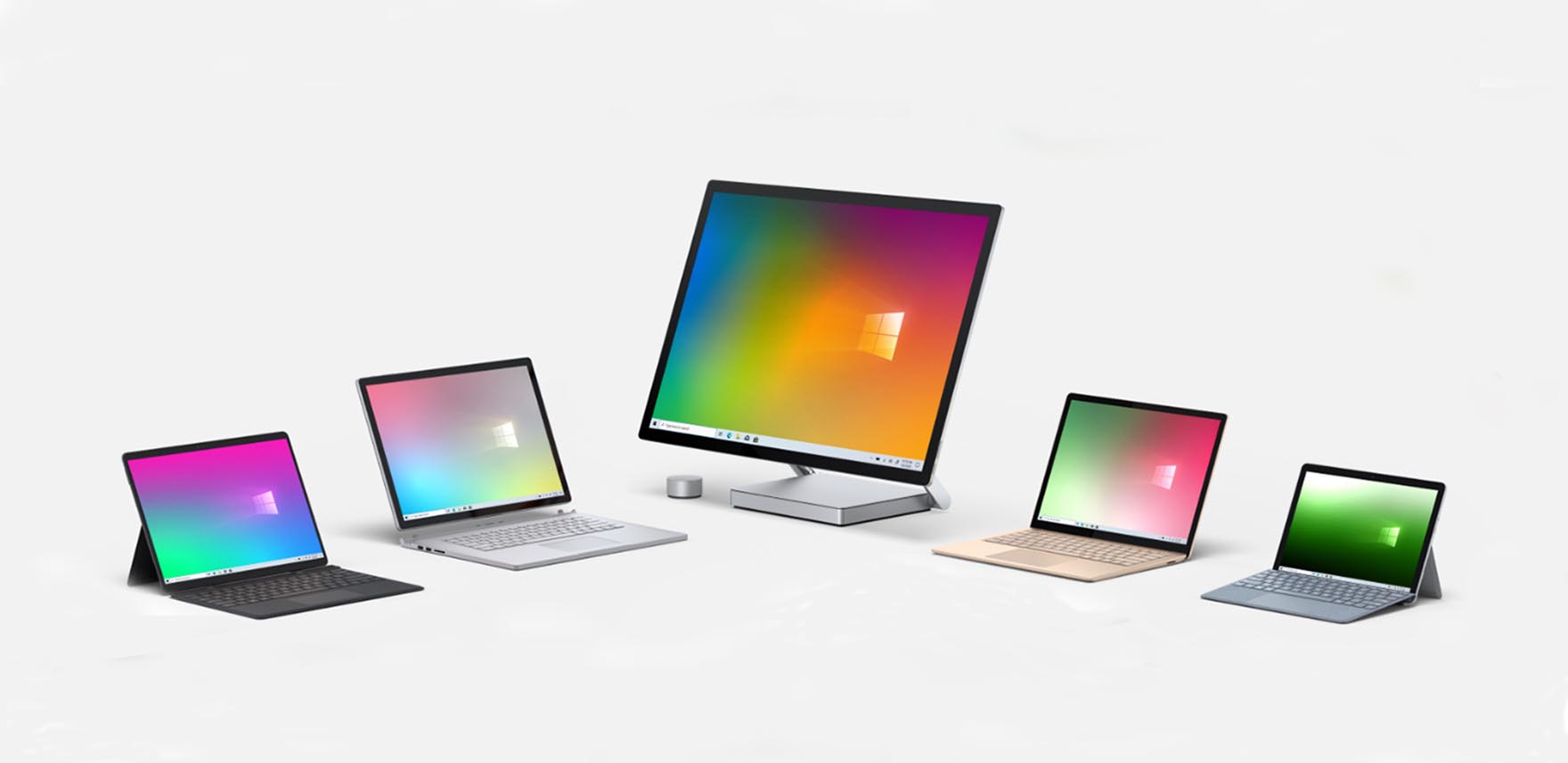 PCs with Windows Pride backgrounds