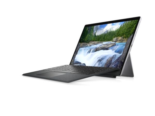 Latitude 7320 Detachable open on its kickstand, facing left
