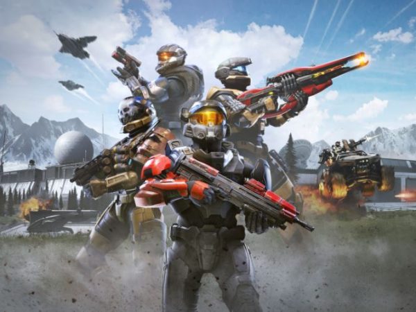 Halo characters with weapons