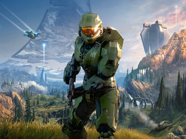 The Master Chief character from Halo Infinite