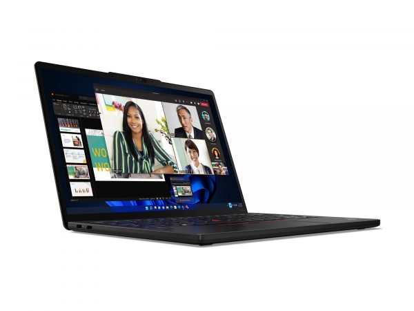ThinkPad X13s open and facing right