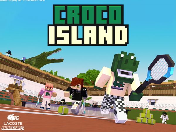Minecraft alligator playing tennis