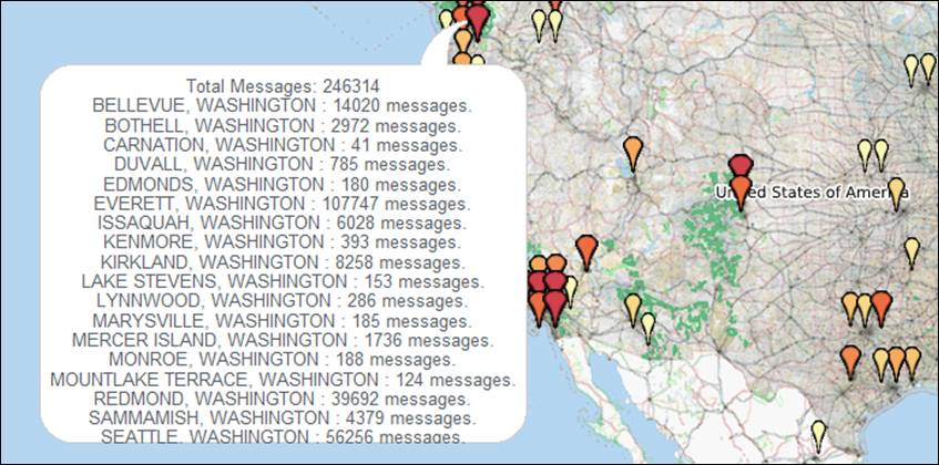The RI portal shows a map of where the app is being used.