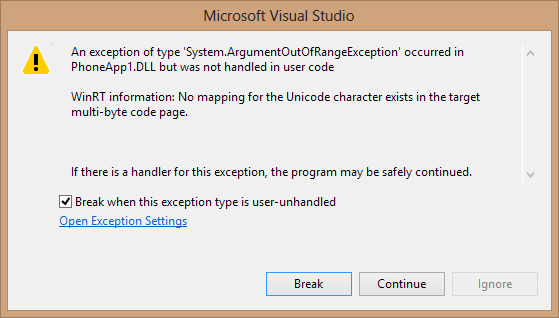 Unicode Error