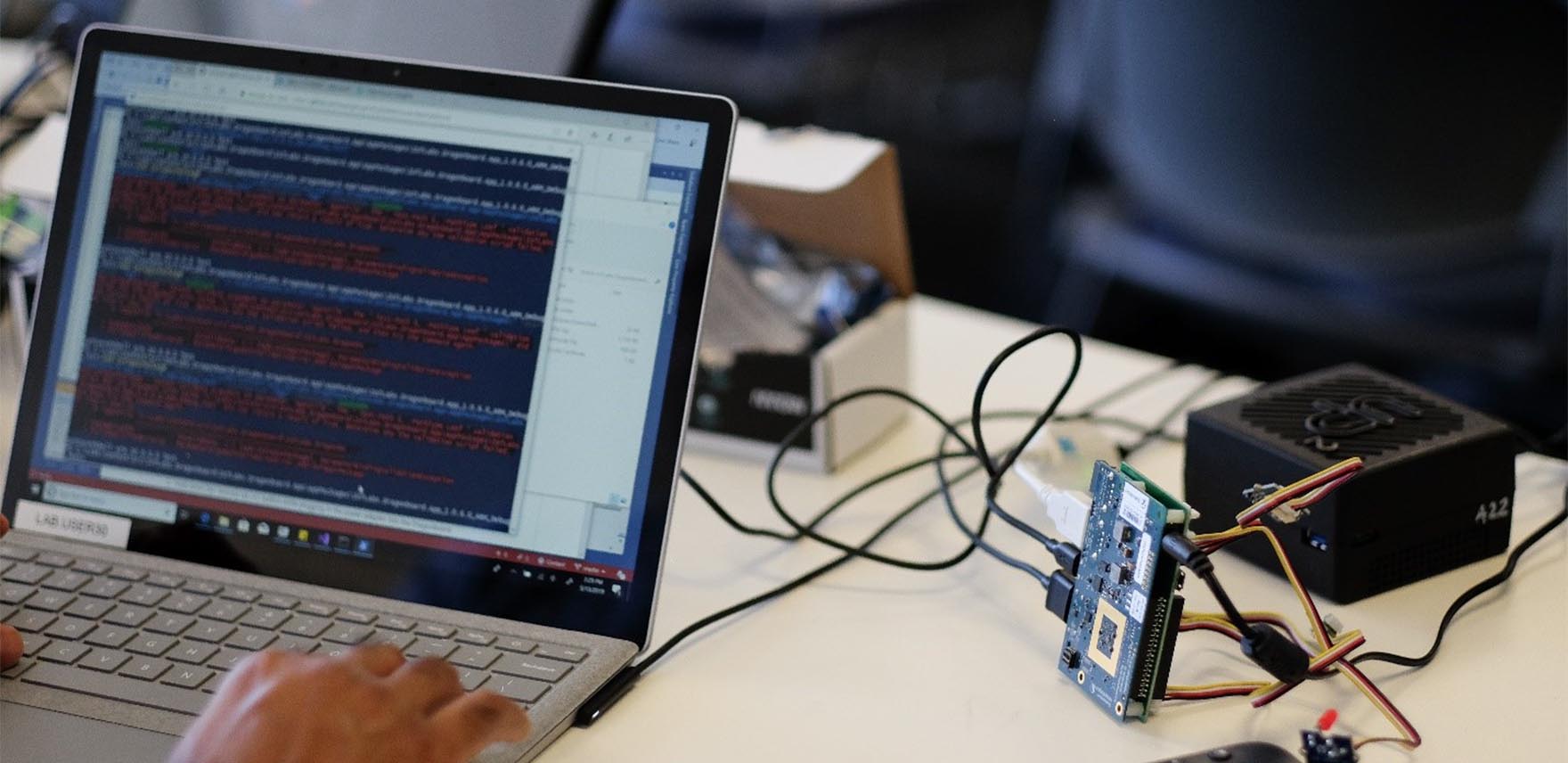 Hardware setup from IoT hackathon