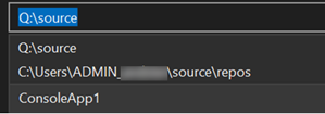Visual Studio user interface