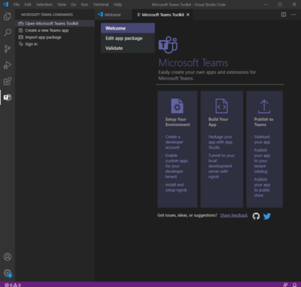 Visual Studio and Visual Studio Code Extension for Teams