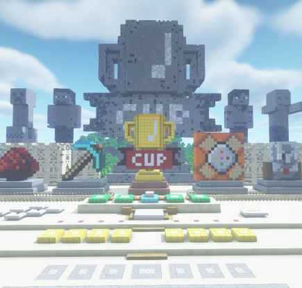 Minecraft のワールド上の表彰式会場