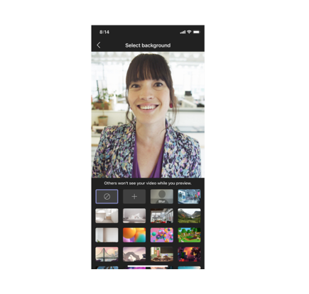 iOS で Teams 会議の背景をカスタマイズ