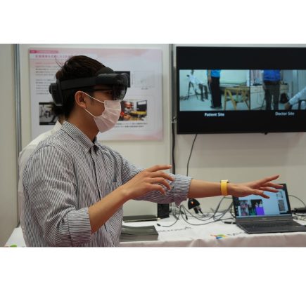 man wearing hololens