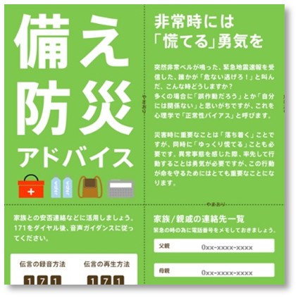 防災用品チェック リスト