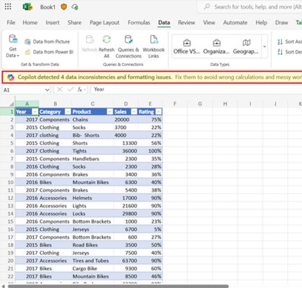 Copilot in Excel にデータのクリーニング機能が登場 (パート 10)
