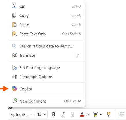 Copilot in Word でデータを効果的に視覚化