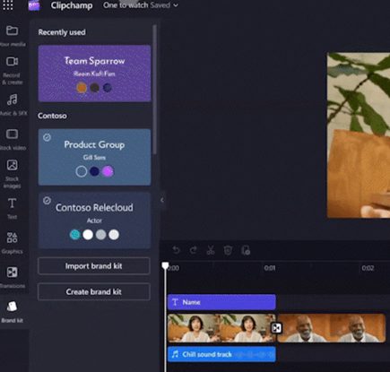 Clipchamp のブランド キット: 組織における動画作成の一貫性確保を簡素化