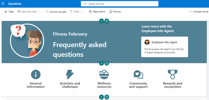 SharePoint エージェント向けの新しい Web パーツと機能
