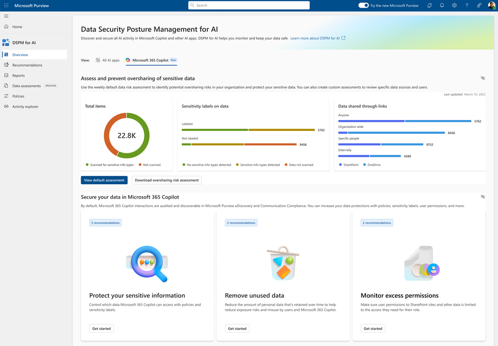AI 用 DSPM に Copilot ページを追加