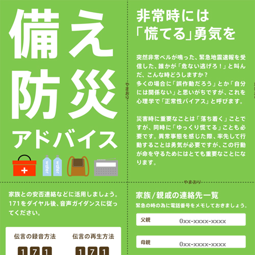 防災用品チェック リスト