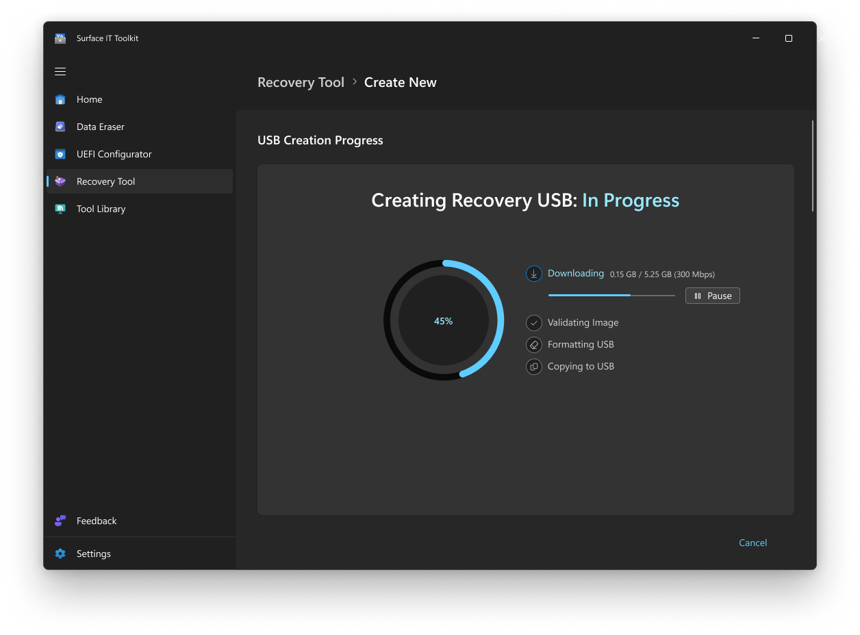 Surface IT Toolkit で BMR ダウンロードの一時停止・再開に対応