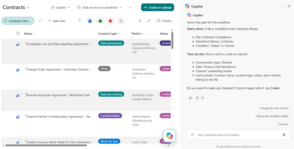 Copilot in SharePoint の新機能: 2026 年 10 月