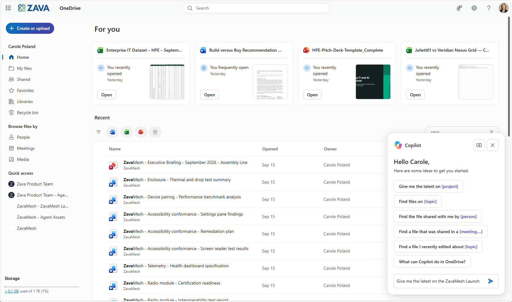 Copilot in OneDrive の一般提供開始