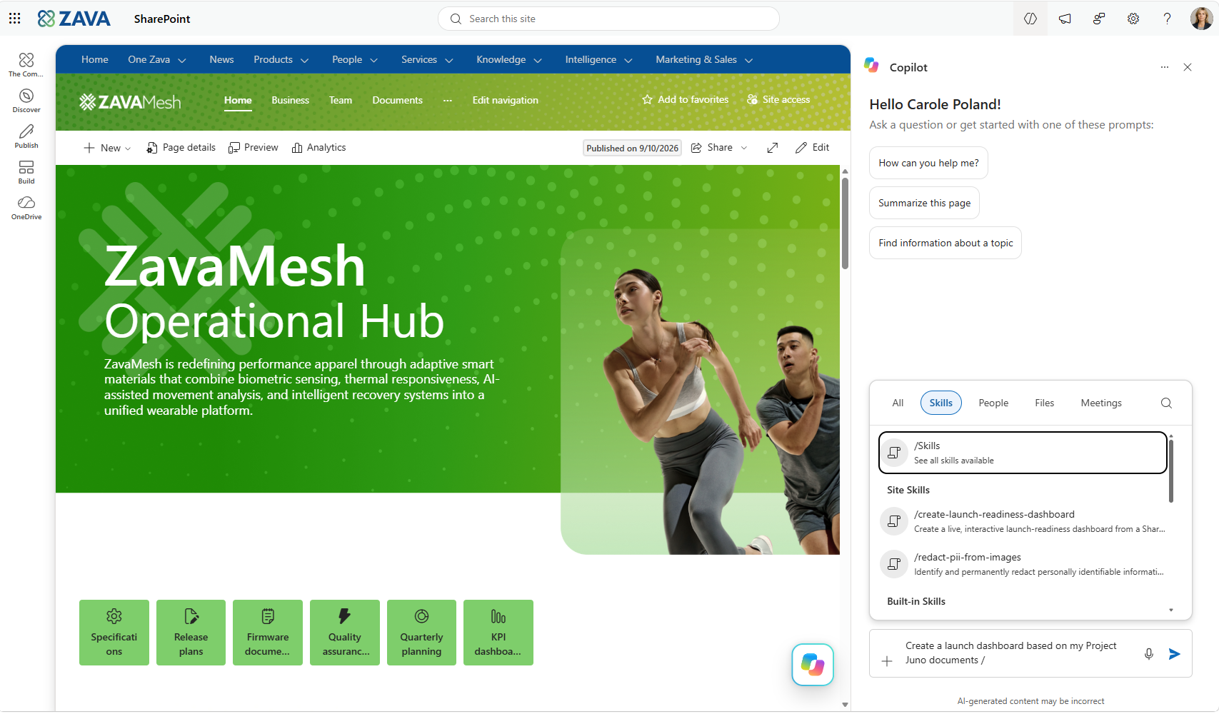 Copilot in SharePoint の新機能: 2026 年 10 月