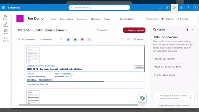 Copilot in SharePoint の新機能: 2026 年 10 月