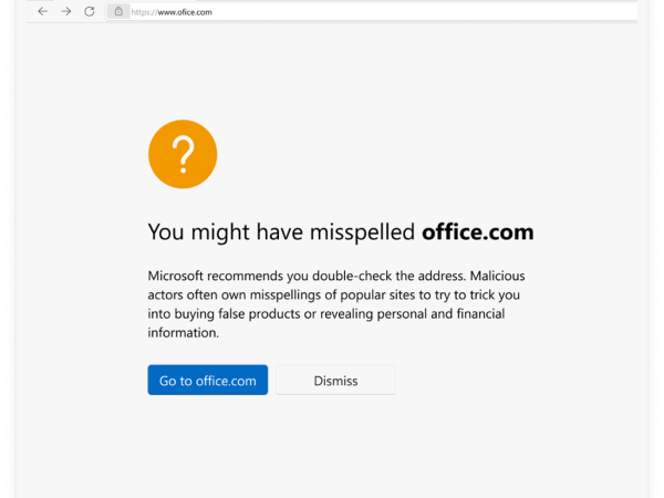 A Microsoft Edge browser window navigating to 