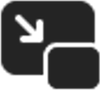 The picture-in-picture icon, which appears when you hover over videos on websites.