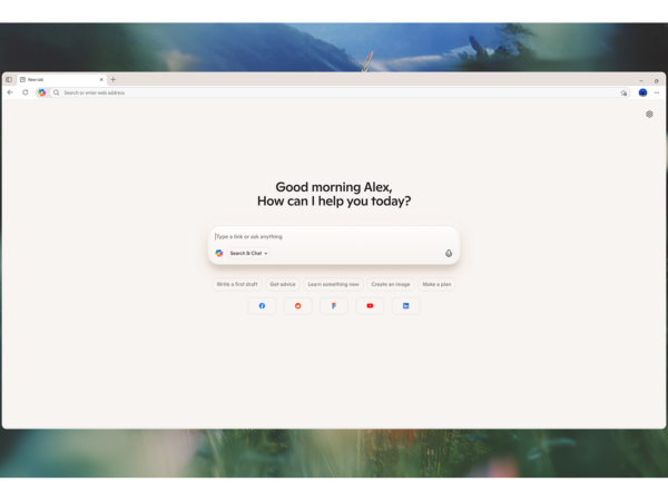 Copilot screenshot with the words Good morning Alex, How can I help you today?