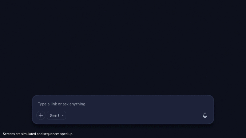 Animated GIF showing how Copilot Mode in Edge can now use your browsing history.
