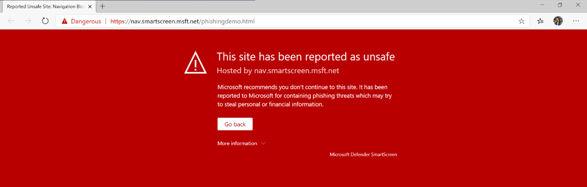 Microsoft Defender SmartScreen warning.