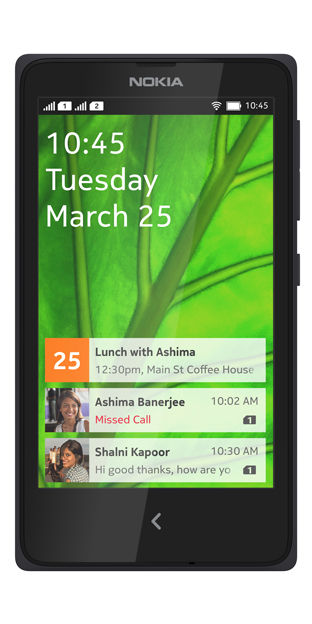 Nokia X+ Lockscreen