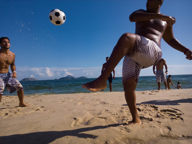 Locals playing beach football at Ipanema beach, Rio de Janiero. Captured with a Lumia 1520