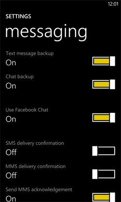 Messaging-settings