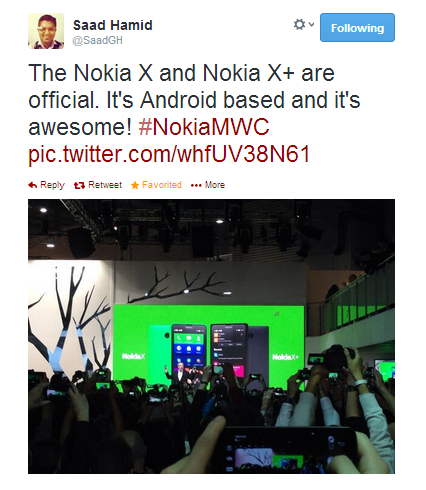Saad_Nokia_X_Tweet